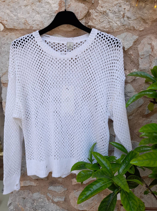 Μπλούζα πλεκτή λαιμόκοψη